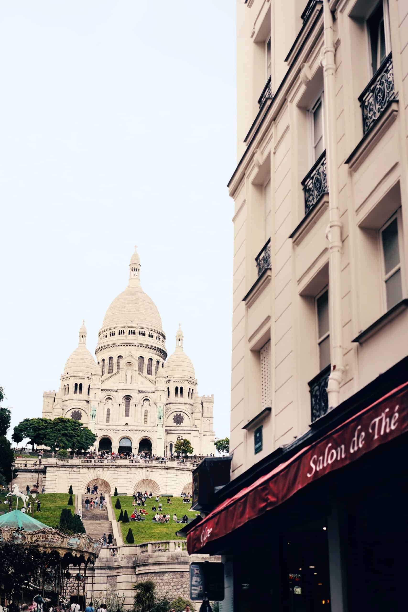 View of Square Louise-Michel on clear day