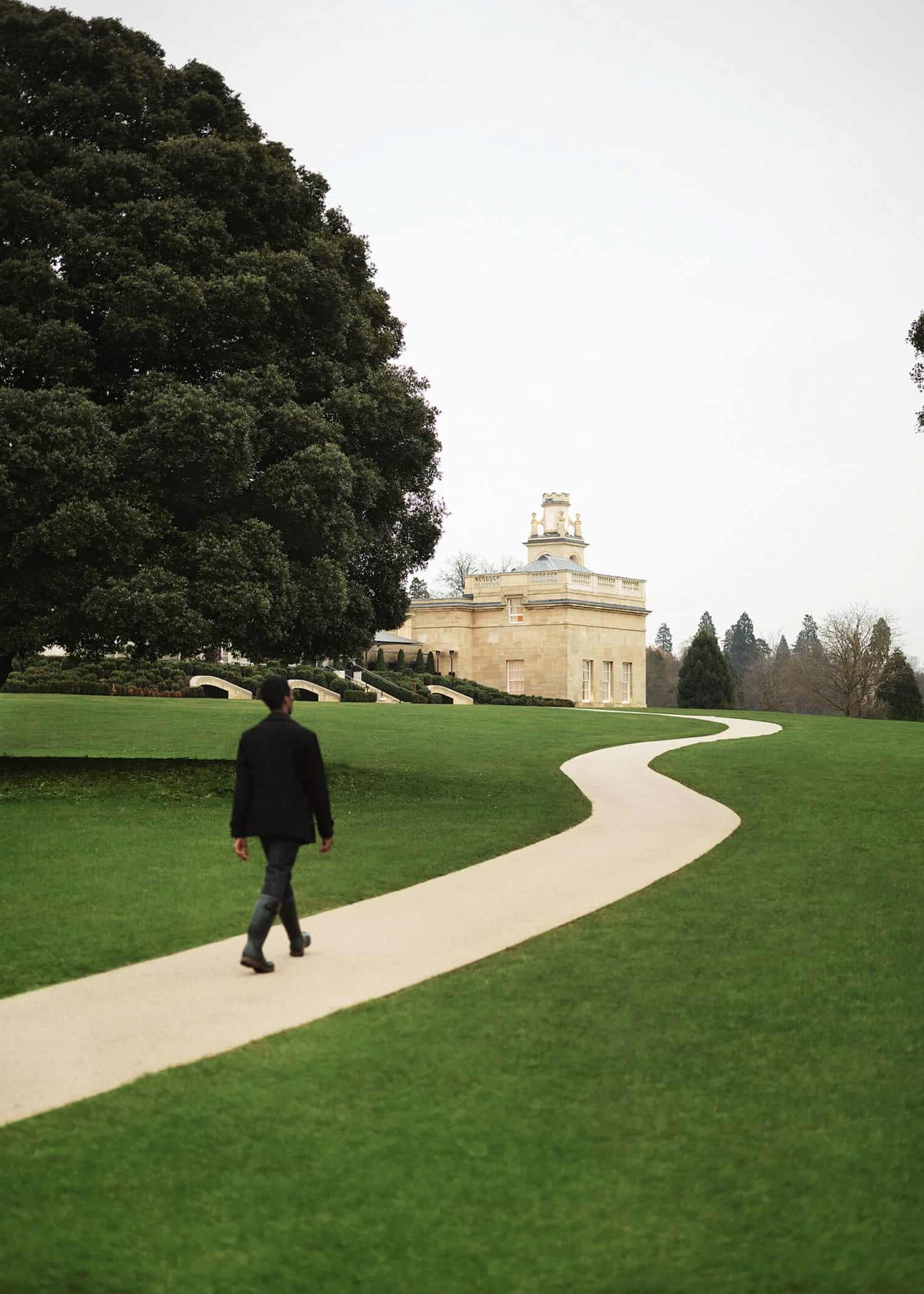 Calvin Royal walking the grounds at The Langley