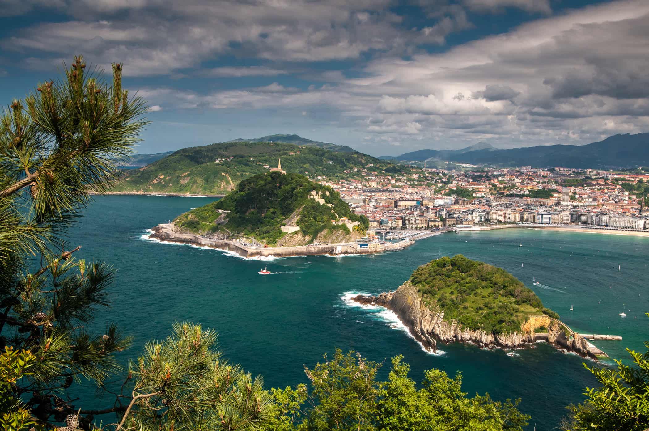 Overwater view of San Sebastian