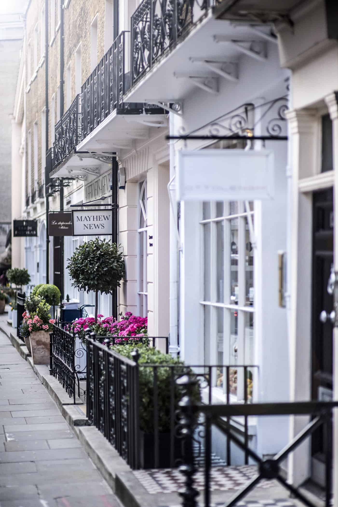 View of quaint London city street